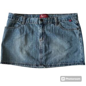 Space girl, mini Jean skirt